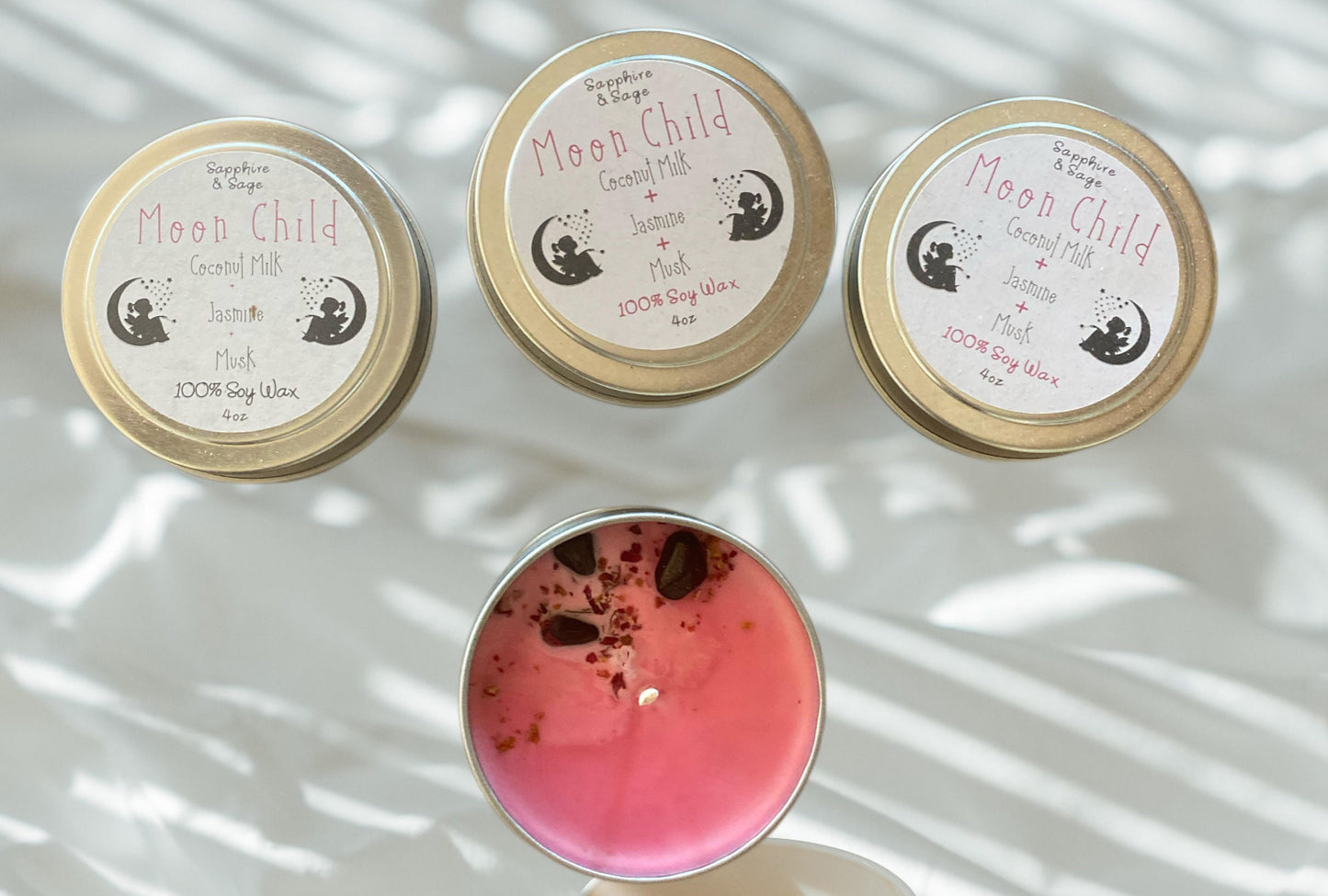 Moon Child Coconut Milk Jasmine 100% Soy Wax Candle