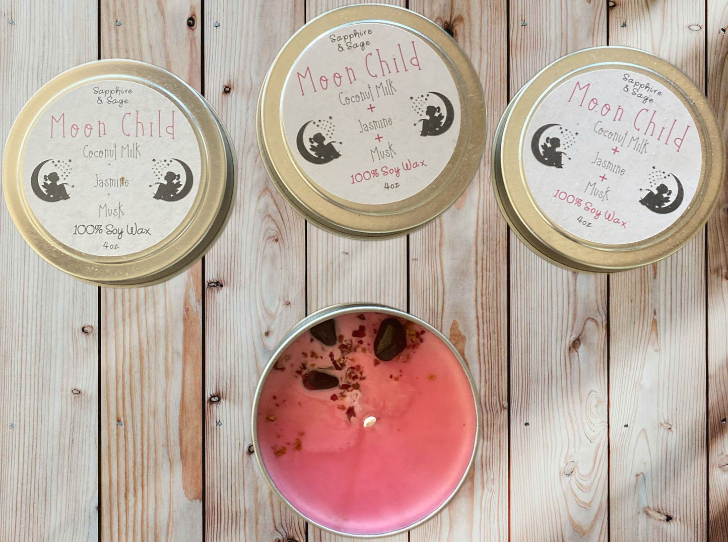 Moon Child Coconut Milk Jasmine 100% Soy Wax Candle