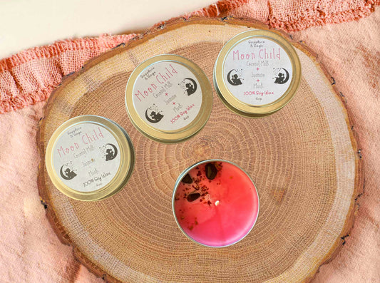 Moon Child Coconut Milk Jasmine 100% Soy Wax Candle